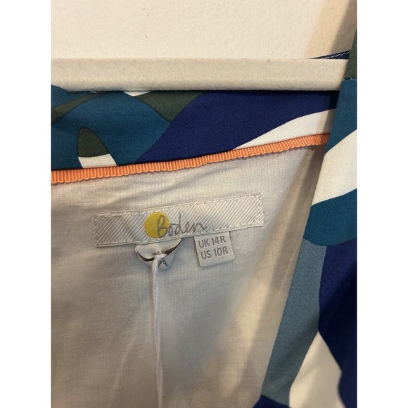 NWT Boden Aubrey Cotton Tropical Floral Midi Dress Women's size US 10R UK 14R - Picture 8 of 12